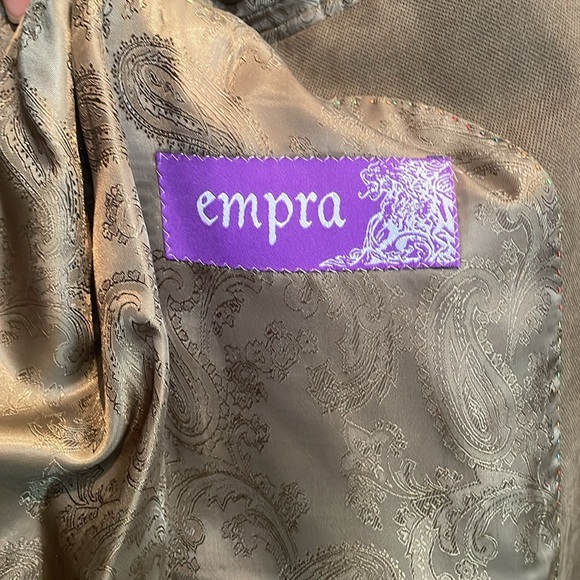 Empra military style green jacket with pockets and emblems on the sleeves sz. L - Picture 4 of 5